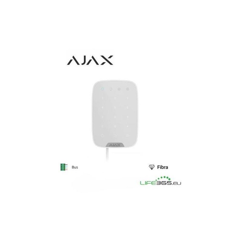 Ajax Superior Keypad Fibra white - Tastiera per interni cablata Bianca		