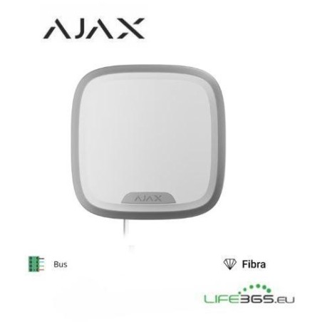 Ajax Superior StreetSiren Fibra white -Sirena cablata per interno/esterno Bianca