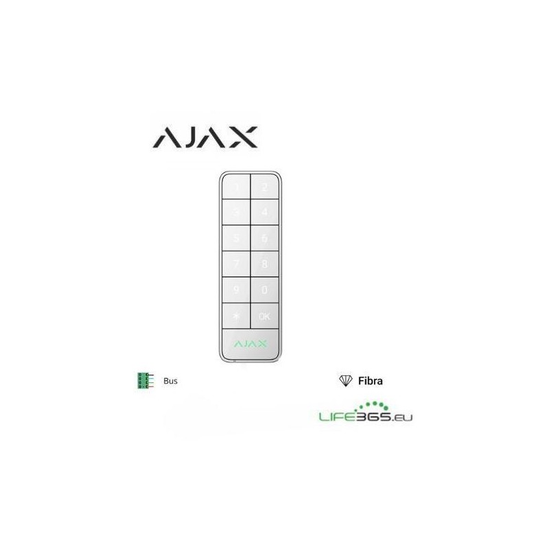 Ajax Superior Keypad Outdoor Fibra - Tastiera cablata outdoor bianco