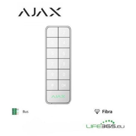 Ajax Superior Keypad Outdoor Fibra - Tastiera cablata outdoor bianco