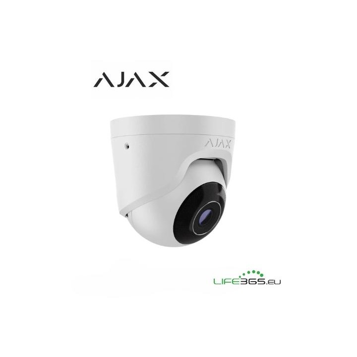 Ajax Telecamera Dome IP PoE (TurretCam) (5 Mp/2.8 mm) bianco
