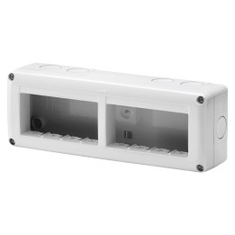 GW27006 CONTENITORE STAGNO  8 POSTI  - GRIGIO RAL  - IP40 per APPARECCHI SYSTEM gewiss