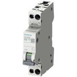 5SL60..7  Interruttore Magnetotermico 1P+N C 6KA  6/32A 1 Mod Din Siemens