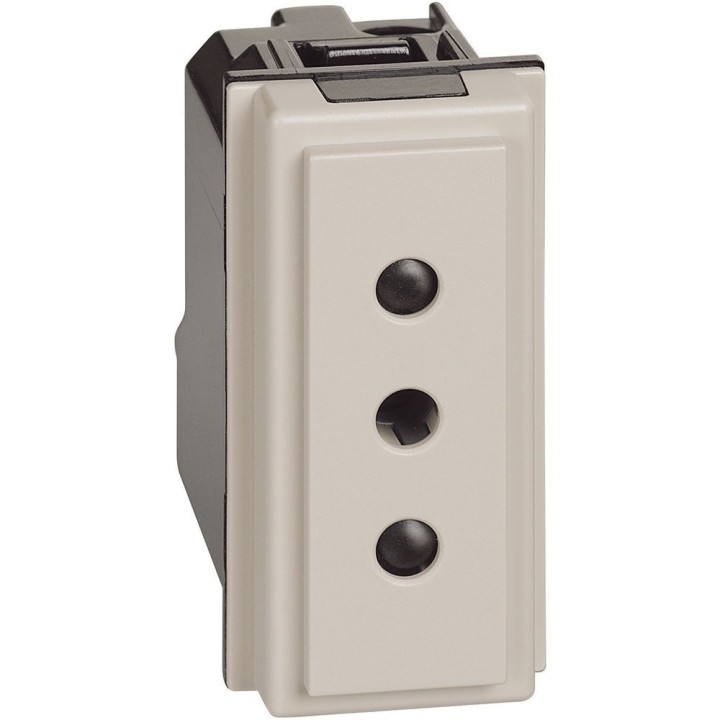 (promo ) KM4113   Presa  2P+T 10A   250Vac  LIVING NOW  SABBIA TICINO ORIGINALE