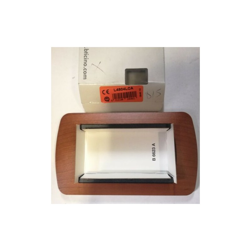 Placca 4 moduli -  legno  ticino  L4804LCA   ticino