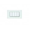 BTICINO LIGHT PLACCA 4 POSTI BIANCO OPALE  N4804OB