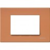 BTICINO LIGHT PLACCA 3 POSTI   ROSSO GOMMA   N4803RE