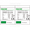 Scaricatore sovratensione AC T1 + T2 + T3 , 25KA  4 mod din tracon esp1+2+3-25-2p  TN