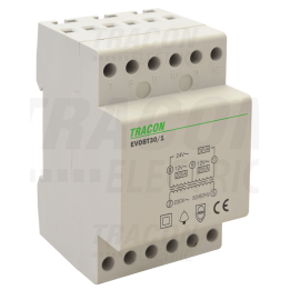 TRASFORMATORE DIN 3 mod 230V / 12-24vac 30VA Tracon evobt30/1