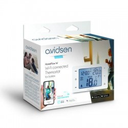 Cronotermostato connesso Wi-Fi filare Touchscreen A PARETE compatibile scatola 503 AVIDSEN 127062
