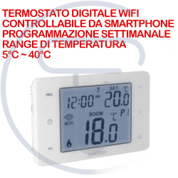 Cronotermostato connesso Wi-Fi filare Touchscreen A PARETE compatibile scatola 503 AVIDSEN 127062