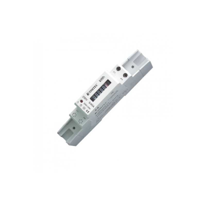 CONTATORE DI ENERGIA 1 MODULO DIN ANALOGICO 230V 45A MF0028-02800 COMTEC