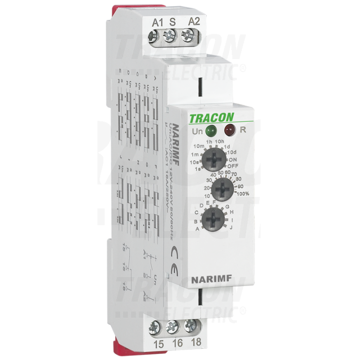 Temporizzatore Multifunzione (10 Funzioni) AC/DC 12-240V   NARIMF  TRACON