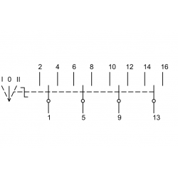 COMMUTATORE DIN  4 mod  1-0-2    4P x   63A    Tracon SVK4-63