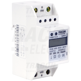 CONTATORE Misuratore di consumo, LCD, diretto, 1 fase, 2 modulo DIN TRACON TVOF12